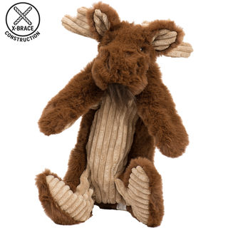 HuggleHounds Maple Moose X-Brace Durable Plush Dog Toy - 16IN