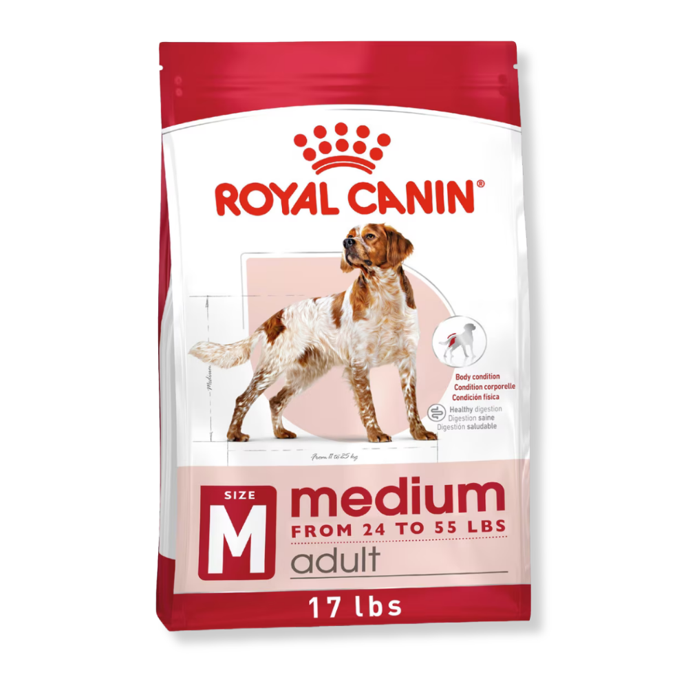 Royal Canin Medium Adult Dry Dog Food - 17 lb - Front package image
