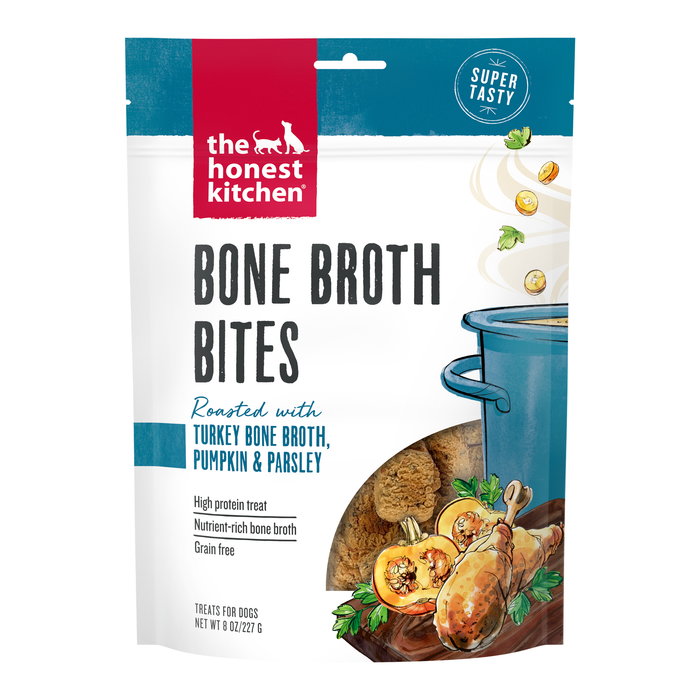 The Honest Kitchen Turkey Bone Broth Bites with Pumpkin 8 oz