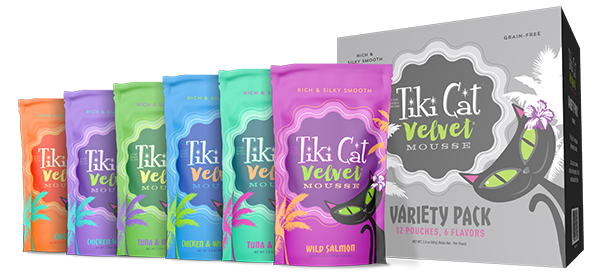 Tiki Cat Luau Velvet Mousse Variety Pack Wet Cat Food - 12 x 2.8 oz