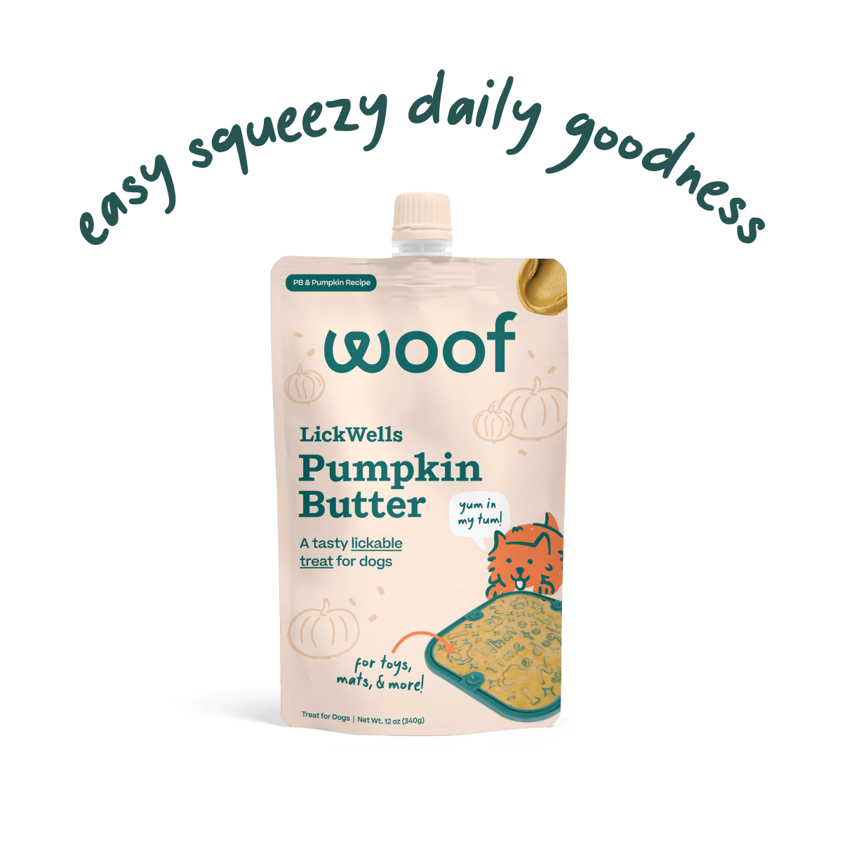 Woof Pumpkin Butter LickWells 12OZ
