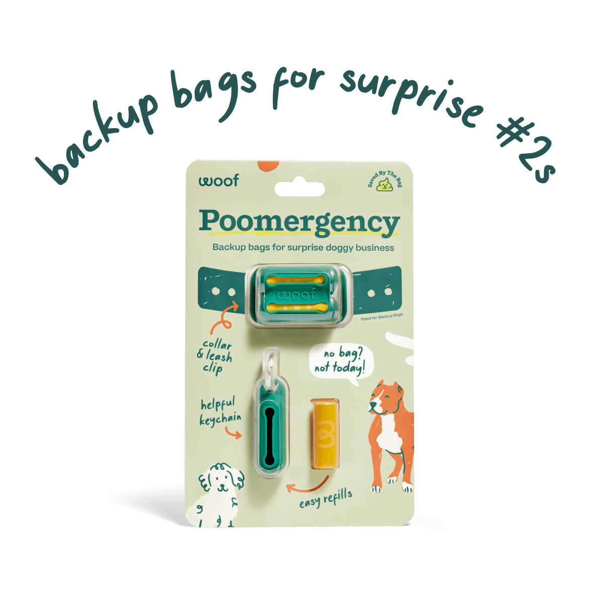 Woof Poomergency - Forest Green