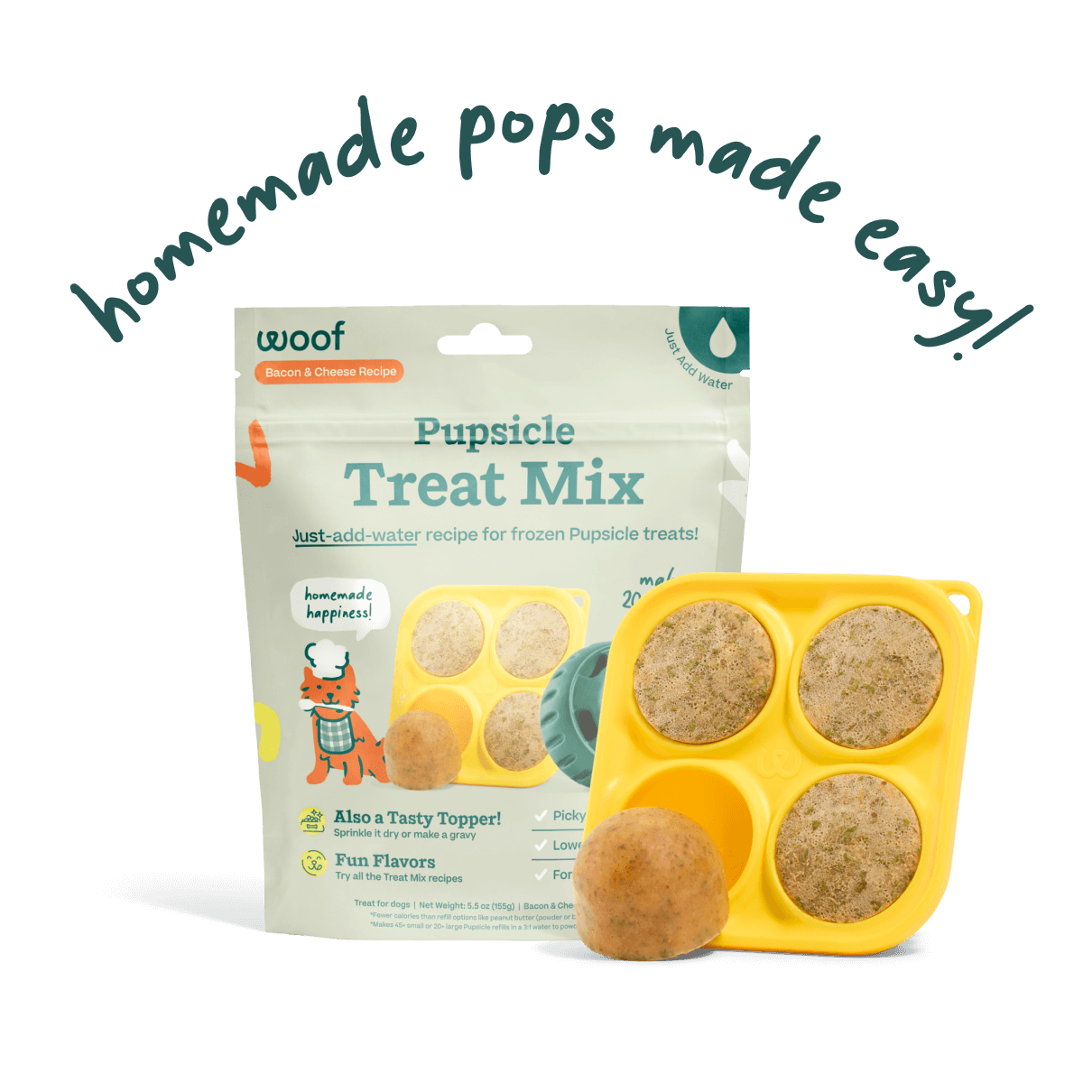 Woof Bacon & Cheese Pupsicle Mix 5.5OZ