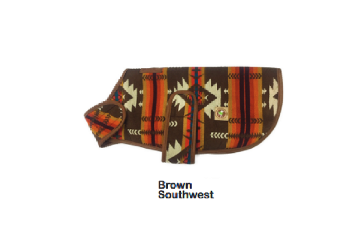 Brown Southwest Dog Blanket Coat