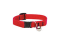 LupinePet Basic Solids Red Safety Cat Collar with Bell - 1/2 in x 8-12 in