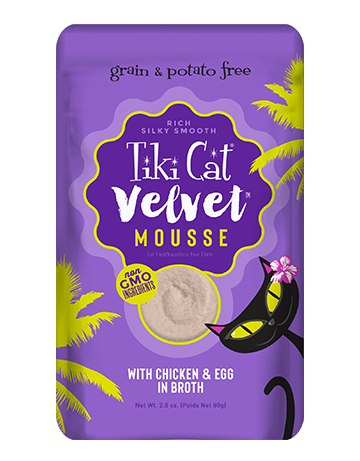 Tiki Cat Luau Velvet Mousse Chicken & Egg Wet Cat Food - 2.8 oz