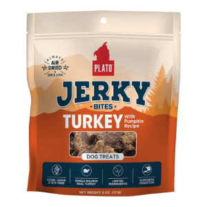Plato Pet Treats Dog Jerky BTS Grain-Free Turkey 6OZ