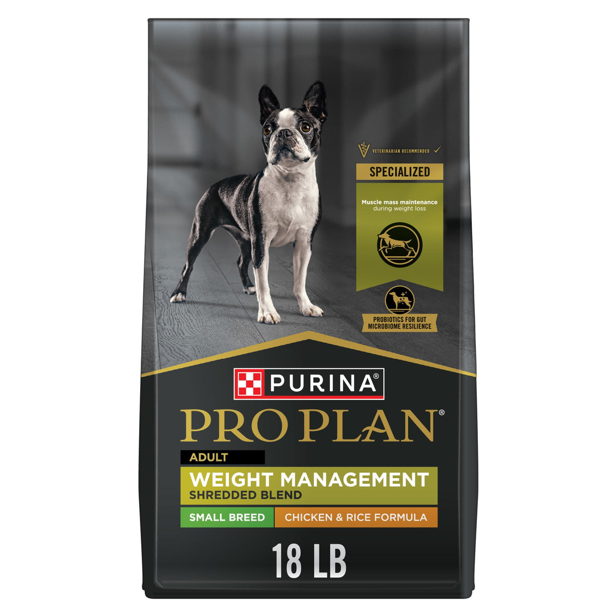 Purina Pro Plan Small Breed Weight Management Chicken & Rice Dry Dog Food - 18 lb