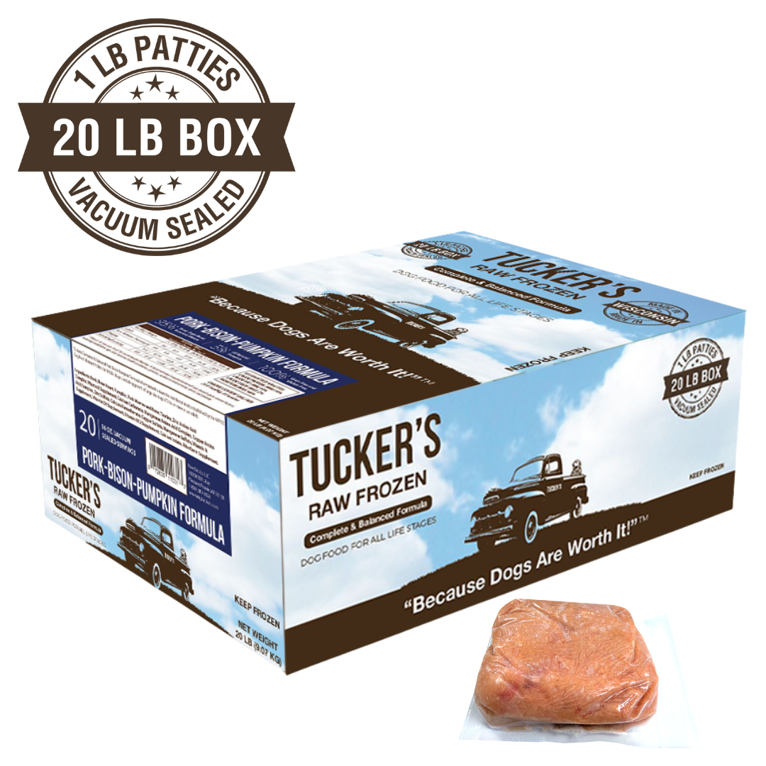 Tucker's Complete & Balanced Pork & Bison Frozen Raw Dog Food - 20 lb - Front package image
