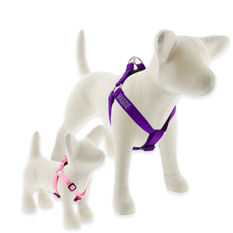 LupinePet Basic Solids Pink Step-In Dog Harness - 3/4 in x 15-21 in