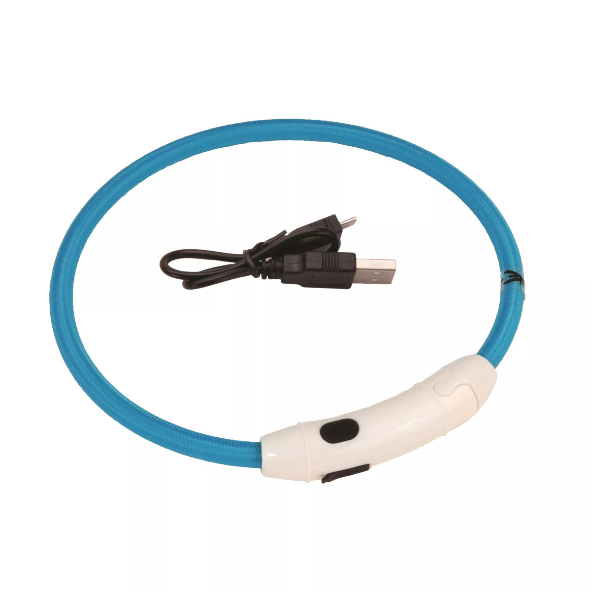 Coastal Pet Products USB Light-Up Dog Neck Ring - Blue, 16 in