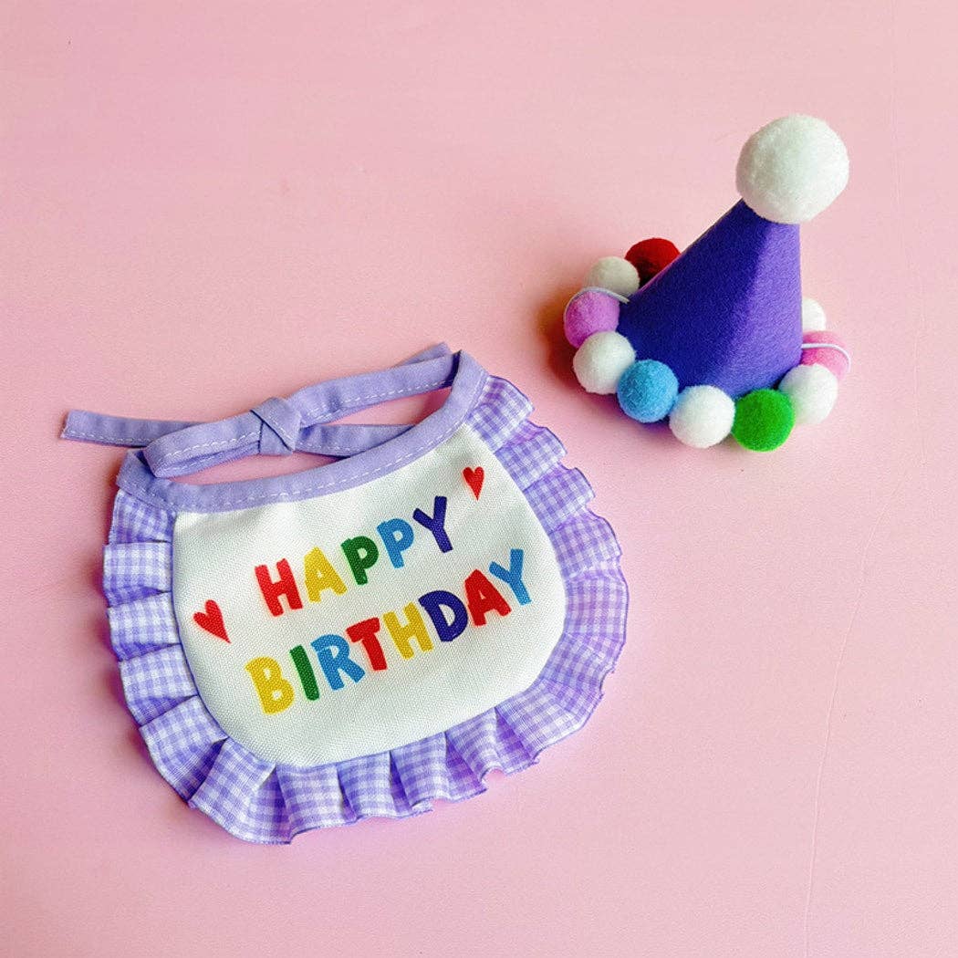 Mokka - Birthday Lettered Pet Party Bib and Hat