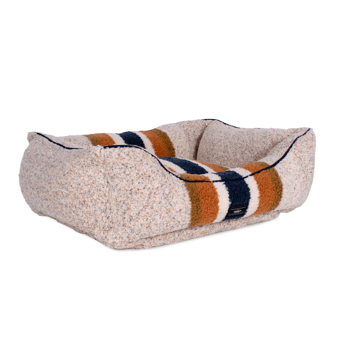 Shinola Pet Kuddle Bolster Style Dog Bed in Oatmeal