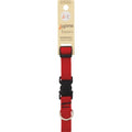 LupinePet Basic Solids Red Adjustable Dog Collar - 3/4 in x 9-14 in