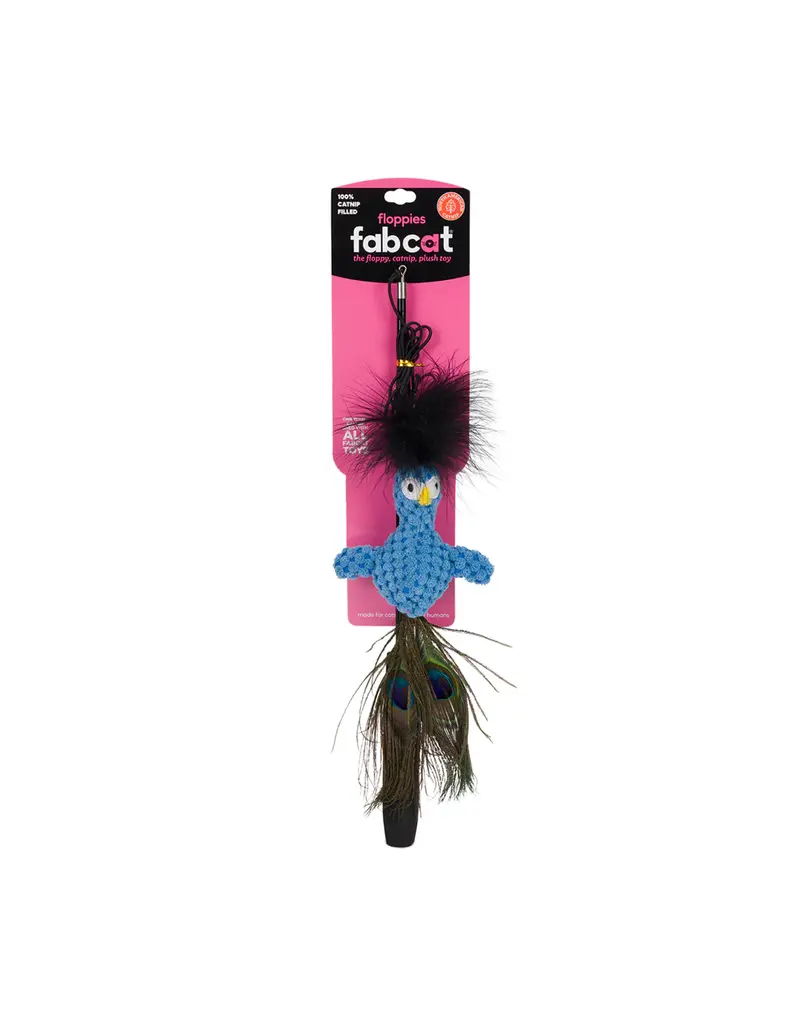 FabDog fabcat Floppy Peacock Cat Teaser
