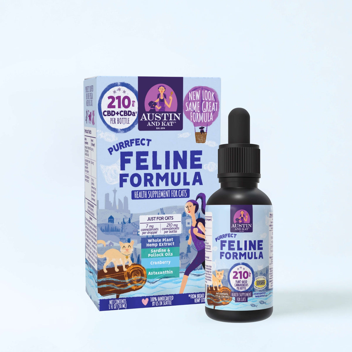 Purrfect CBD Oil for Cats - 210 mg - 1 oz