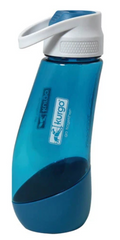 Kurgo Gourd Water Bottle & Bowl - Coastal Blue, 24OZ