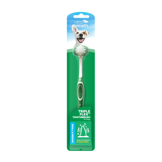 TropiClean Fresh Breath TripleFlex Toothbrush for Dogs - Small/Medium