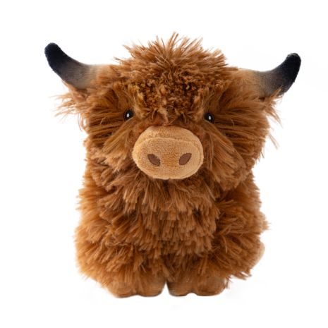Tall Tails Highland Cow with Squeaker Dog Toy - 8"