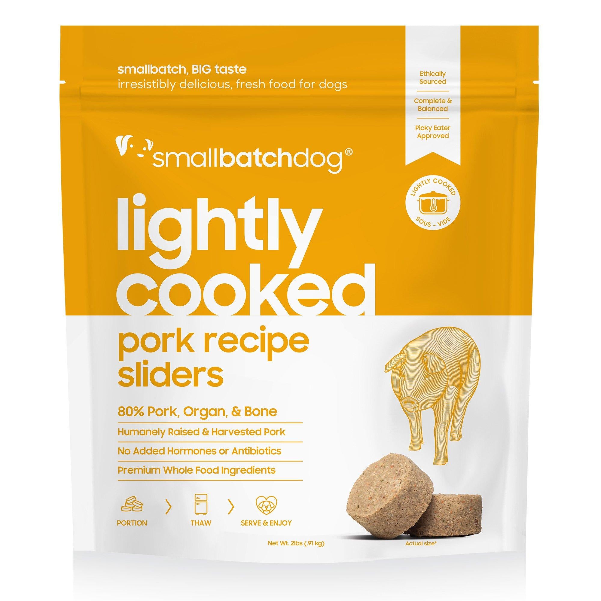 Smallbatch Lightly Cooked Pork Recipe Dog Food - 2 lb