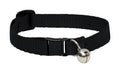 LupinePet Basic Solids Black Safety Cat Collar with Bell - 1/2 in x 8-12 in