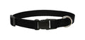 LupinePet Basic Solids Black Adjustable Dog Collar - 3/4 in x 13-22 in