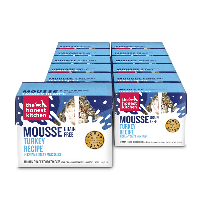 The Honest Kitchen Cat Grain Free Turkey Mousse in Goat's Milk 2.8 oz