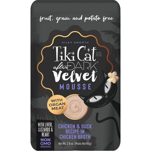 Tiki Cat After Dark Velvet Mousse Chicken & Duck Wet Cat Food - 2.8 oz