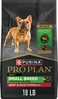 Purina Pro Plan Small Breed Shredded Blend Beef & Rice Dry Dog Food - 18 lb