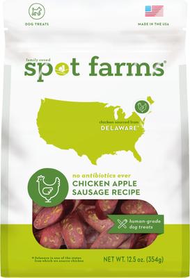 Spot Farms Dog Sausage Chicken Apple 12.5OZ