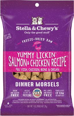 Stella & Chewy's Yummy Lickin' Salmon & Chicken Freeze-Dried Raw Dinner Morsels for Cats - 1 oz