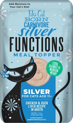 Tiki Cat Born Carnivore Silver Functional Topper - 1.5 oz