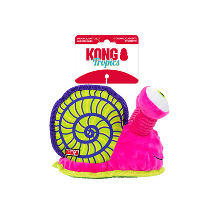 KONG Tropics Rattlez Snail Toy - Medium/Large
