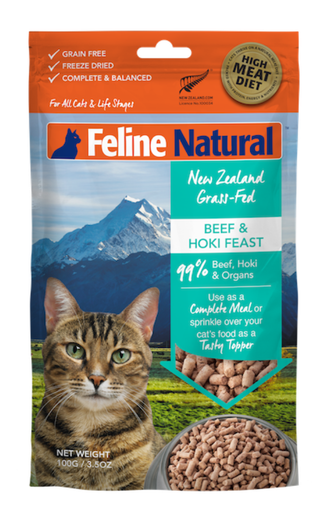 Feline Natural Beef & Hoki Feast Freeze-Dried Cat Food 3.5OZ