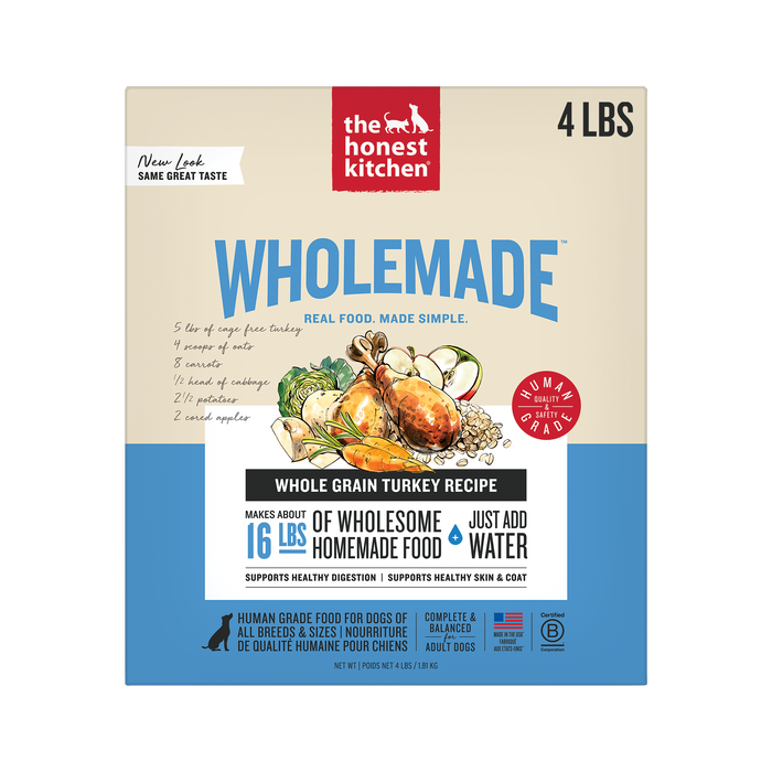 The Honest Kitchen Wholemade Whole Grain Turkey 4 lb