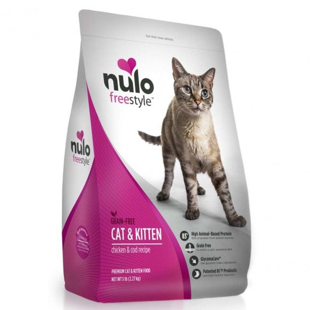 Nulo Freestyle Grain-Free Chicken & Cod Recipe Kitten Dry Cat Food - 5 lb