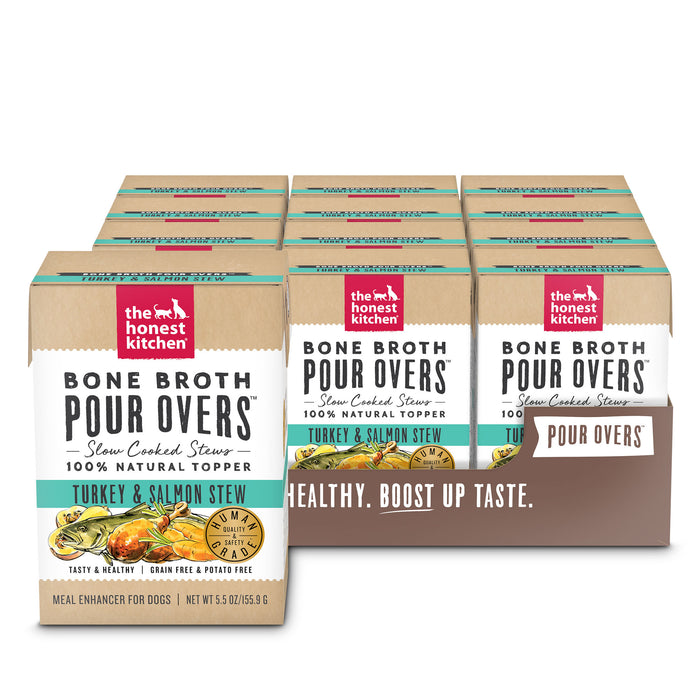 The Honest Kitchen Bone Broth Pour Overs - Turkey & Salmon 5.5 oz