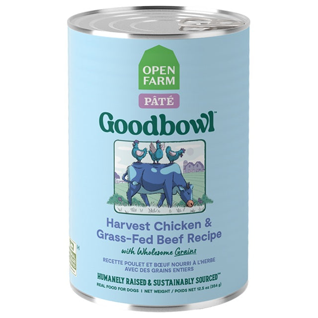 Open Farm Goodbowl Harvest Chicken & Grass-Fed Beef Pâté with Wholesome Grains 12.5OZ
