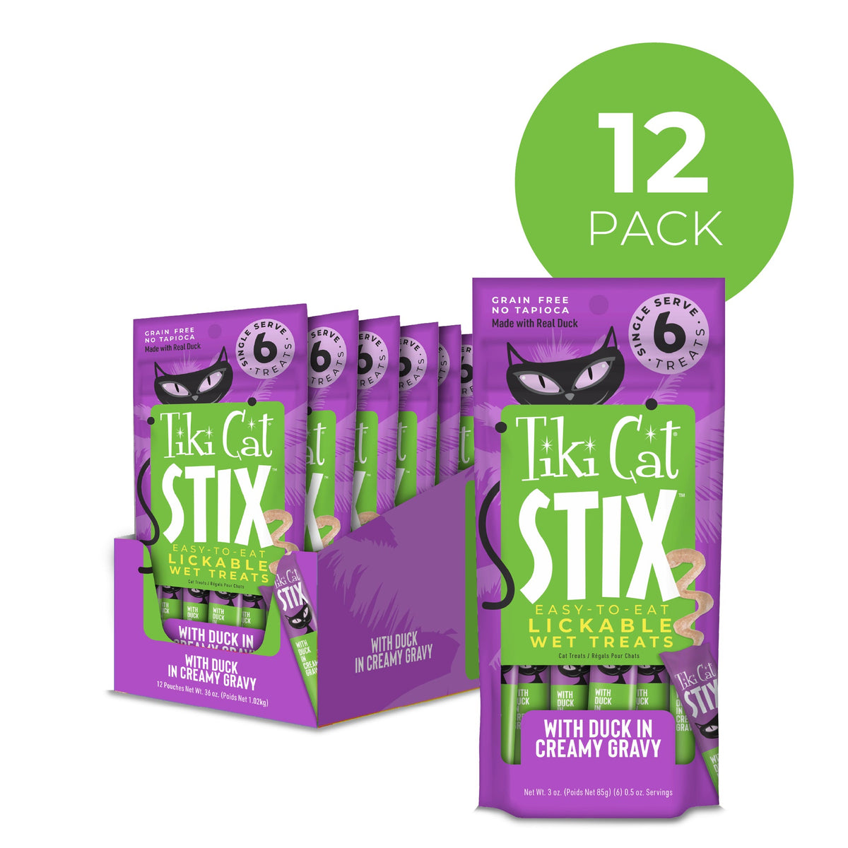 Tiki Cat Stix Duck Mousse Cat Treats - 3 oz