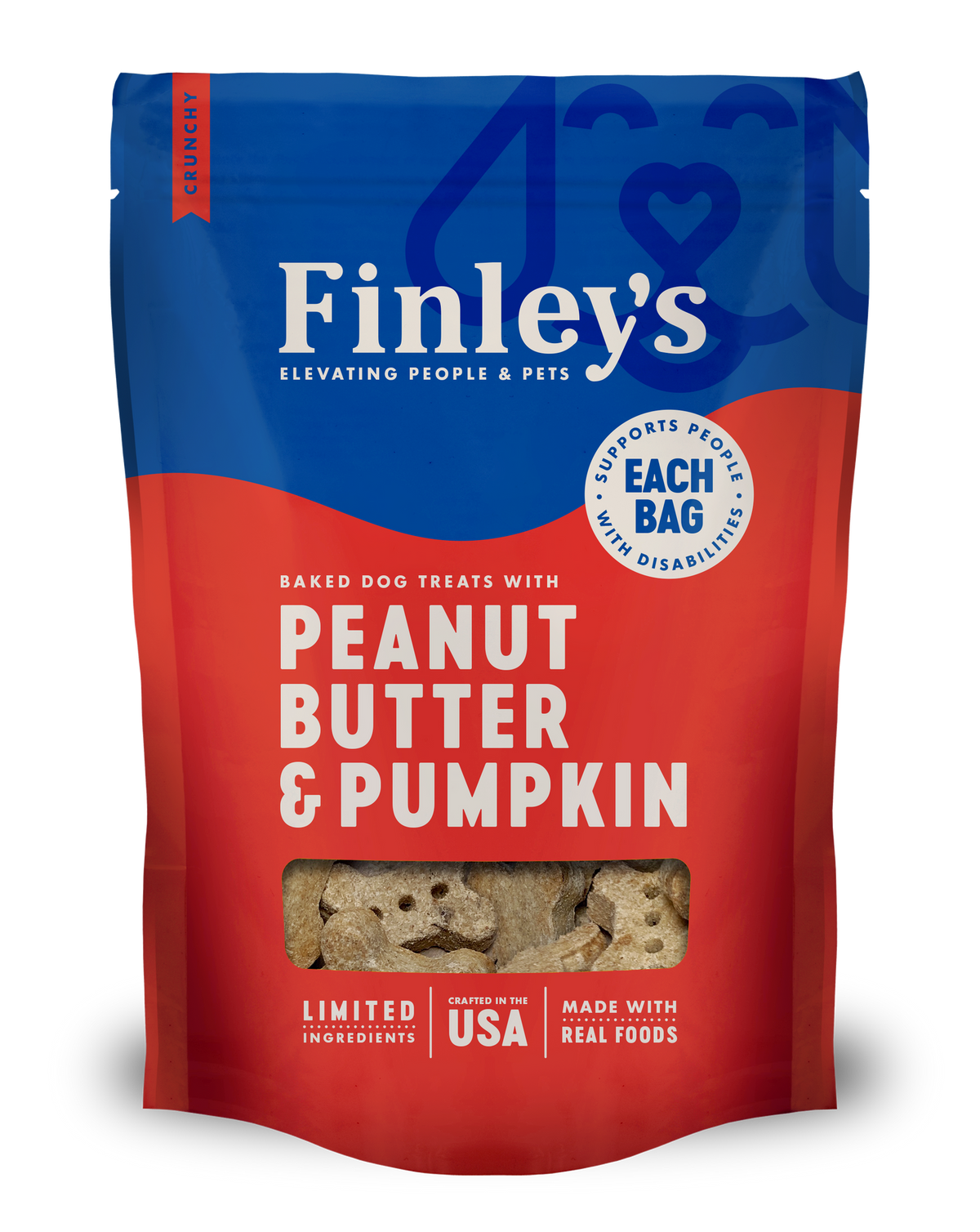 Finley's Crunchy Peanut Butter & Pumpkin Dog Treats - 6 oz