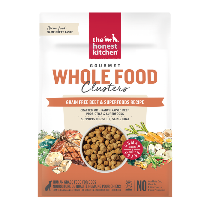 The Honest Kitchen Grain Free Beef Whole Food Clusters 1 lb