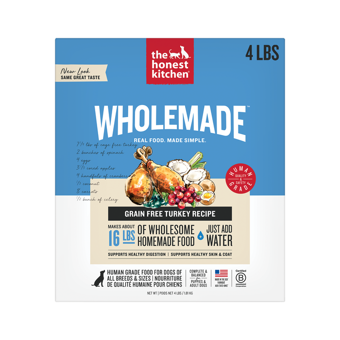The Honest Kitchen Wholemade Grain Free Turkey 4 lb