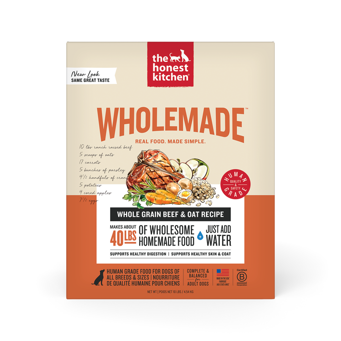 The Honest Kitchen Wholemade Whole Grain Beef & Oat 2 lb