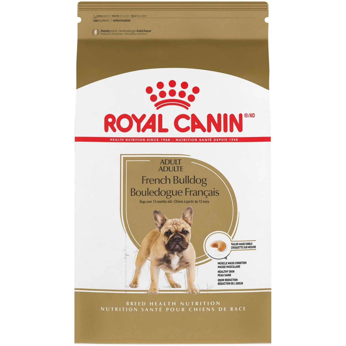 Royal Canin French Bulldog Adult Dry Dog Food - 17 lb - Front package image