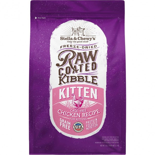 Stella & Chewy's Raw Coated Kitten Chicken Recipe Dry Cat Food - 5 lb
