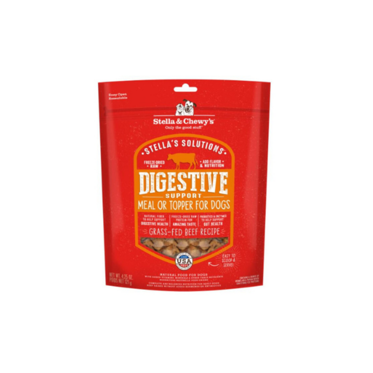 Stella & Chewy's Digestive Boost Beef Dog Meal Topper - 4.25 oz