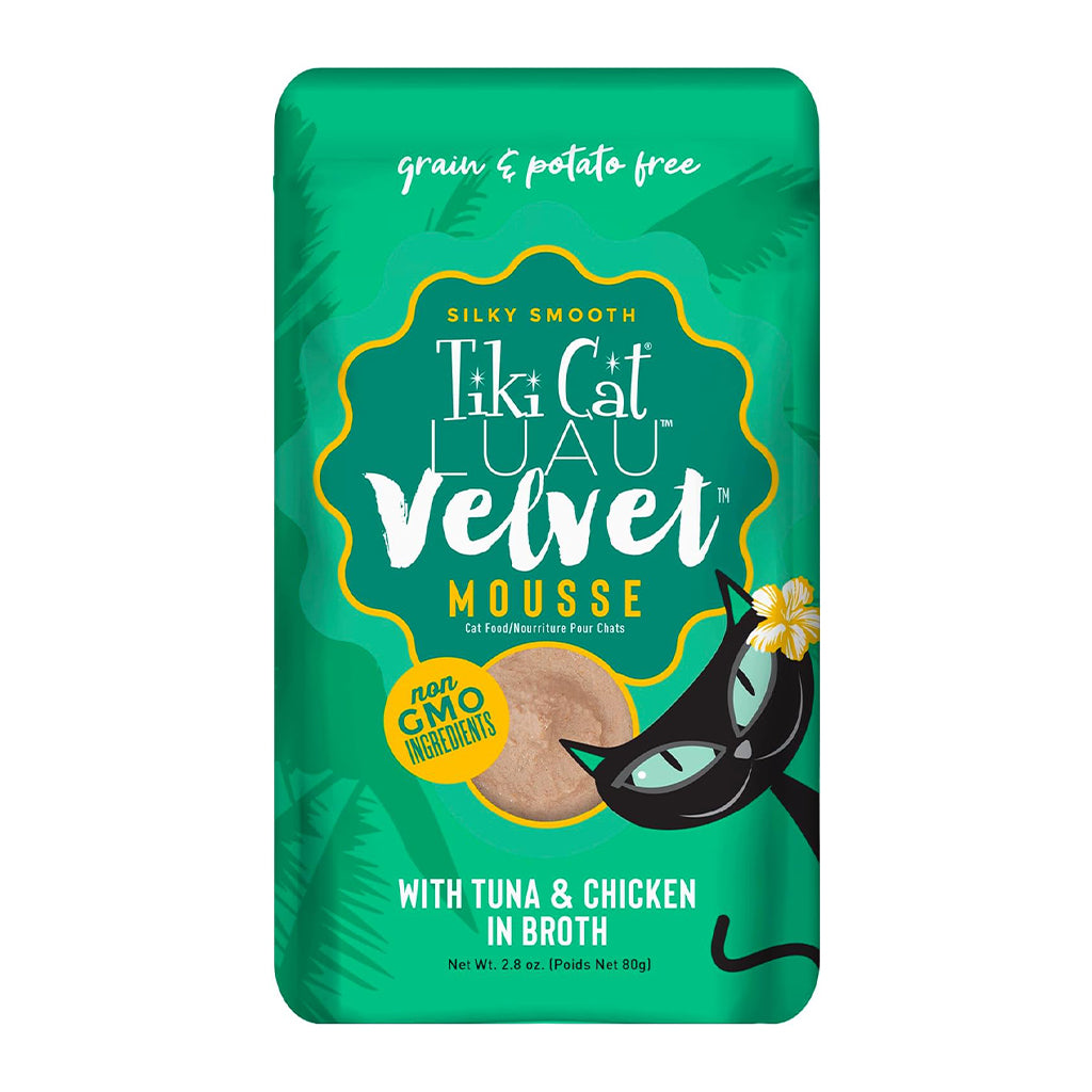 Tiki Cat Luau Velvet Mousse Tuna & Chicken Wet Cat Food - 2.8 oz