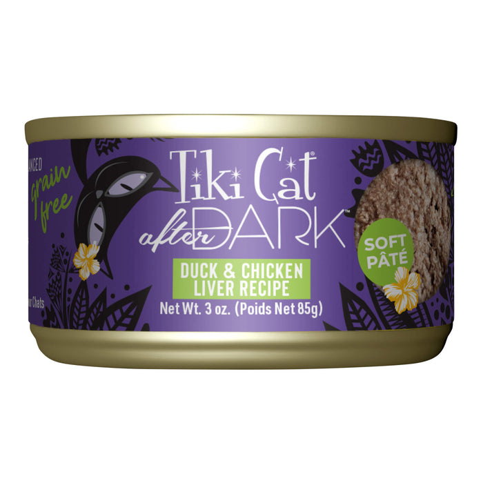 Tiki Cat After Dark Duck & Chicken Liver Pâté Wet Cat Food - 3 oz