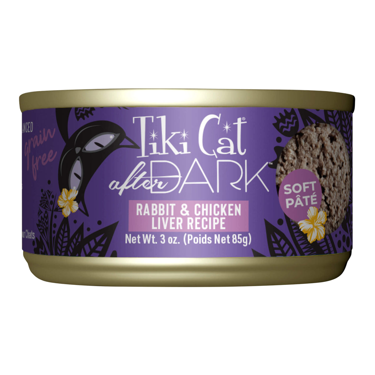 Tiki Cat After Dark Rabbit & Chicken Liver Pâté Wet Cat Food - 3 oz