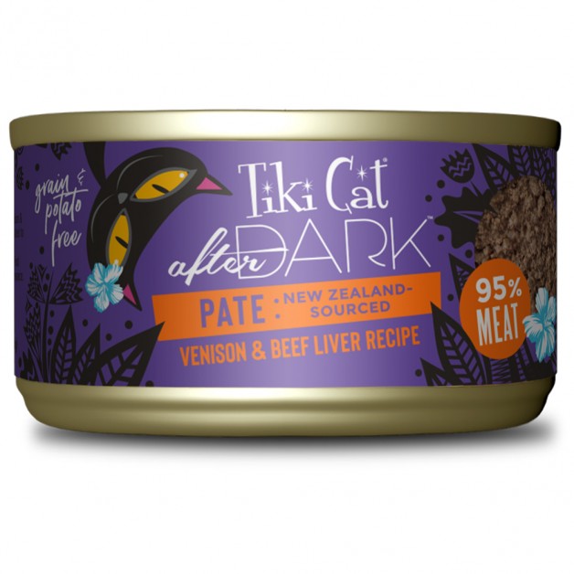 Tiki Cat After Dark Venison & Beef Liver Pâté Wet Cat Food - 3 oz